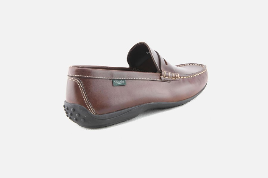 Men Paraboot | Paraboot - Cabrio Lisse Marron Loafers On Labotte
