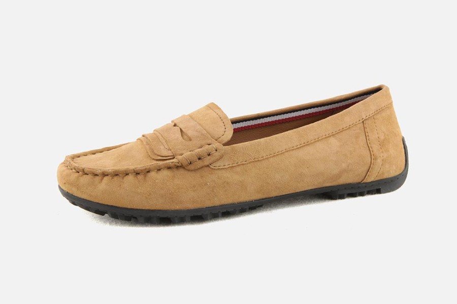 Women Geox | Geox - Kosmopolis Camel Loafers On Labotte