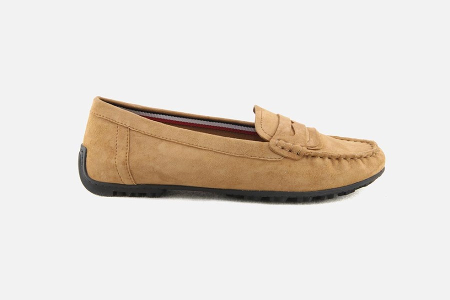Women Geox | Geox - Kosmopolis Camel Loafers On Labotte