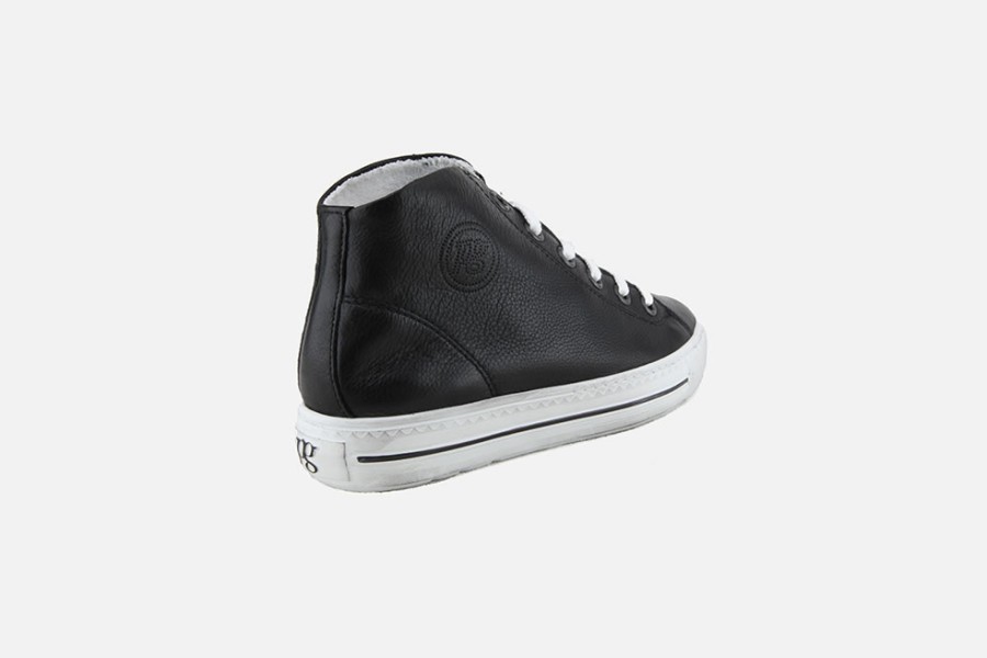 Women Paul Green | Paul Green - Playroom Black Lace-Up Boots On Labotte