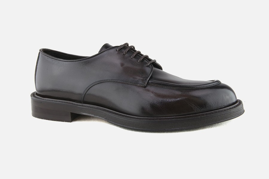 Men Sturlini | Sturlini - Stevens Dark Brown Antic Derbies On Labotte