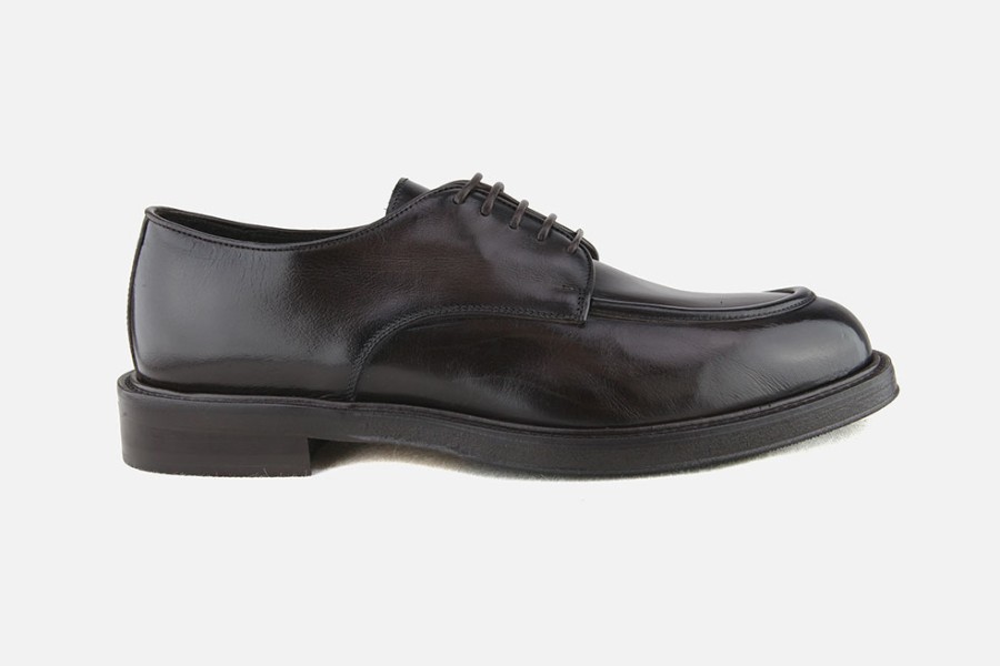 Men Sturlini | Sturlini - Stevens Dark Brown Antic Derbies On Labotte