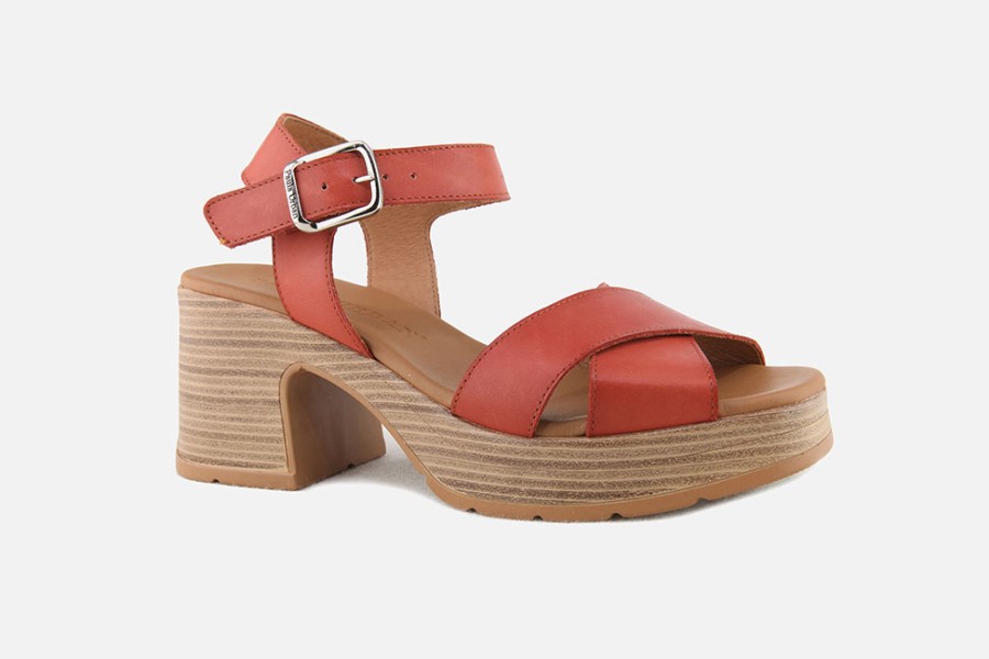 Women Paula Urban | Paula Urban - Norah Brick Sandals On Labotte