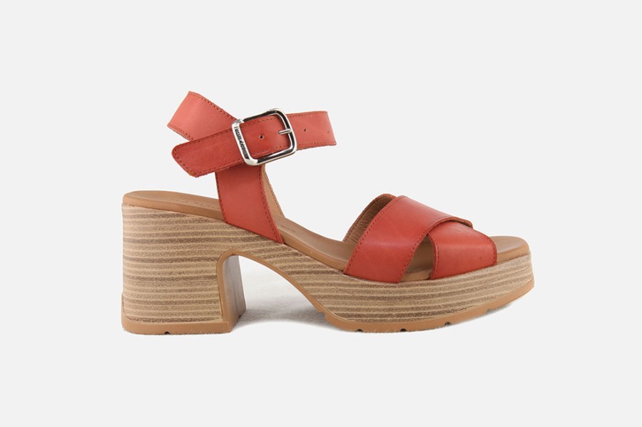 Women Paula Urban | Paula Urban - Norah Brick Sandals On Labotte