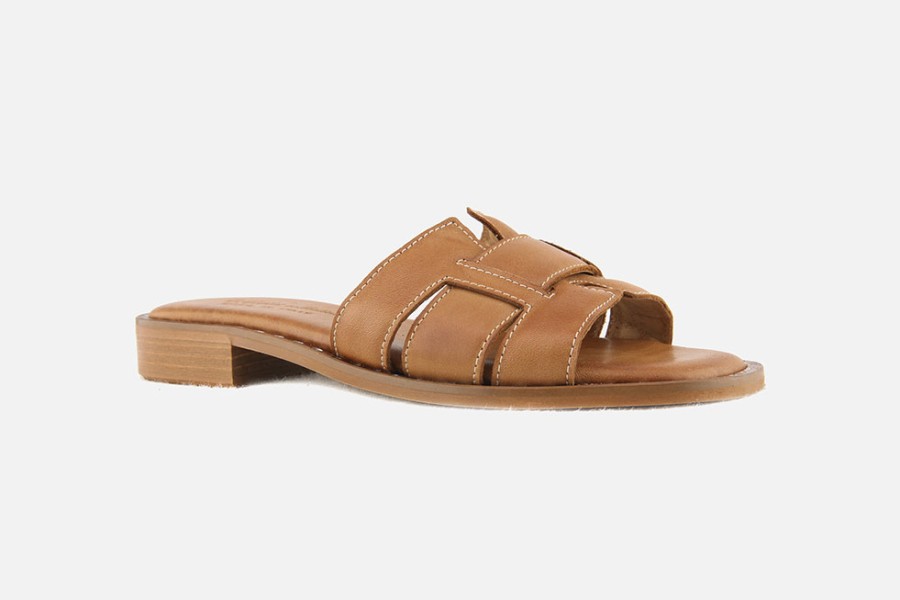 Women Le Gatte Collection | Le Gatte Collection - Pagode Tan Sandals On Labotte