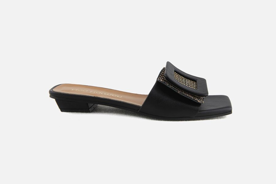 Women Noa Harmon | Noa Harmon - Nil Black Sandals On Labotte