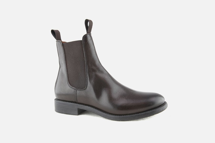 Women Elia Maurizi | Elia Maurizi - Elia Chelsea Dark Brown Ankle Boots On Labotte
