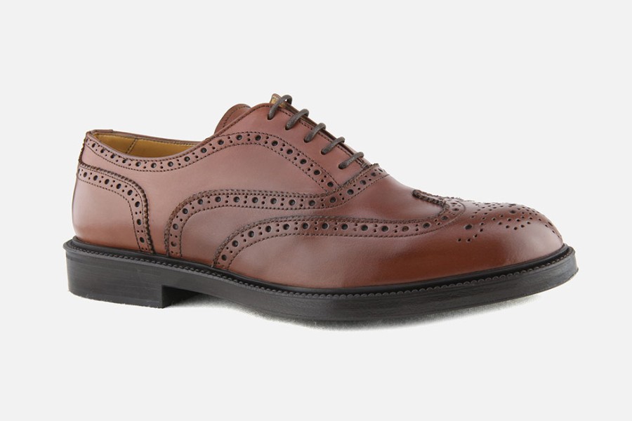Men Calpierre | Calpierre - Rochester Chestnut Antic Oxfords On Labotte