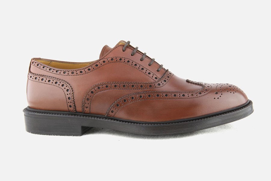 Men Calpierre | Calpierre - Rochester Chestnut Antic Oxfords On Labotte