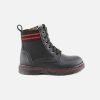 Girls Romagnoli | Romagnoli - Londra Noir Rouge Lace-Up Boots On Labotte