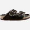 Women Birkenstock | Birkenstock - Arizona Fur Moka Low Slippers On Labotte