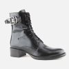 Women Muratti | Muratti - Romery Lisse Noir Lace-Up Boots On Labotte