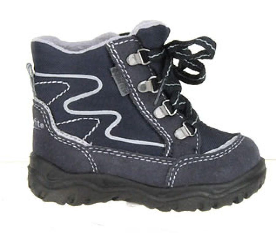 Girls Superfit | Superfit - Wald Marine Lace-Up Boots On Labotte
