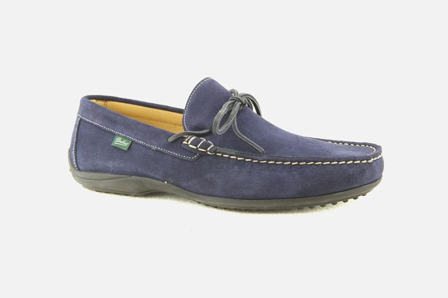 Men Paraboot | Paraboot - Indiana Velour Royal Loafers On Labotte
