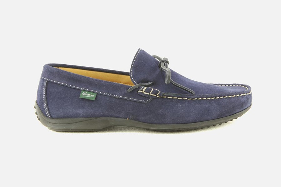 Men Paraboot | Paraboot - Indiana Velour Royal Loafers On Labotte