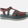 Women Pons Quintana | Pons Quintana - Marana Petrole Brick Sandals On Labotte