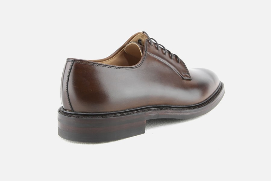 Men Crockett & Jones | Crockett & Jones - Lanark 3 Dark Brown Derbies On Labotte
