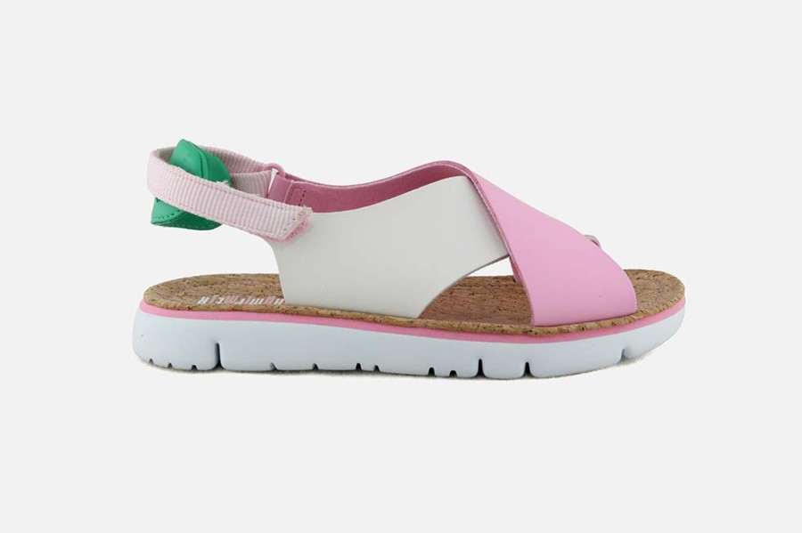 Women Camper | Camper - Oruga Twins Sandale Rose Blanc Sandals On Labotte
