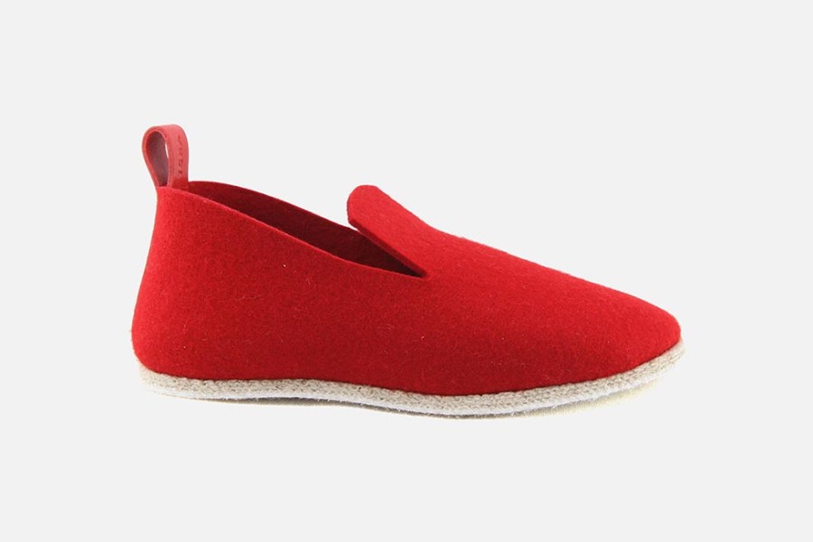 Women La Charentaise Tcha | La Charentaise Tcha - Minimal Rouge Scarlett Charentaises On Labotte