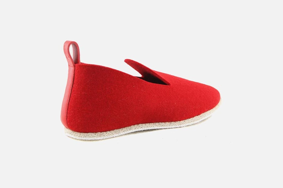 Women La Charentaise Tcha | La Charentaise Tcha - Minimal Rouge Scarlett Charentaises On Labotte
