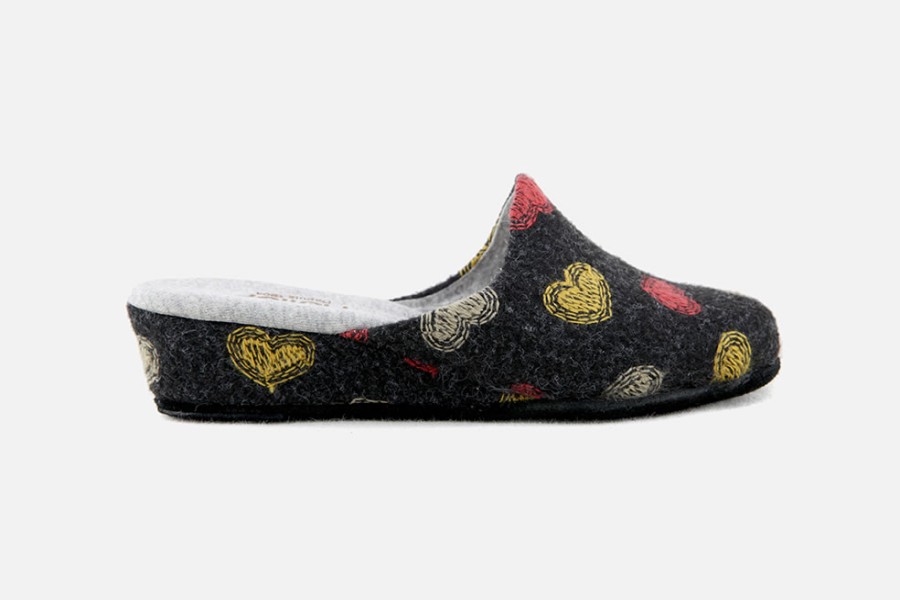 Women Heller | Heller - Doumia Gris Multi Low Slippers On Labotte
