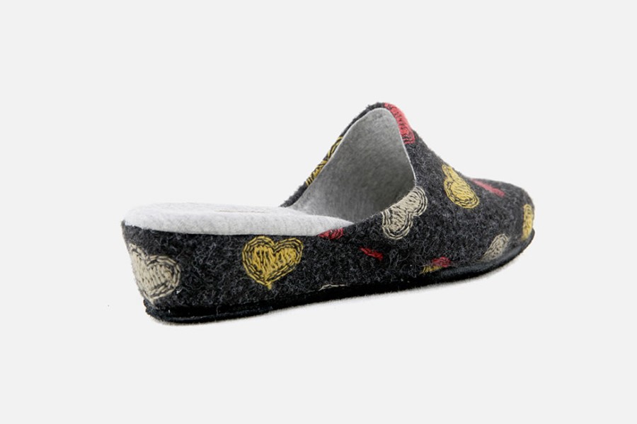 Women Heller | Heller - Doumia Gris Multi Low Slippers On Labotte