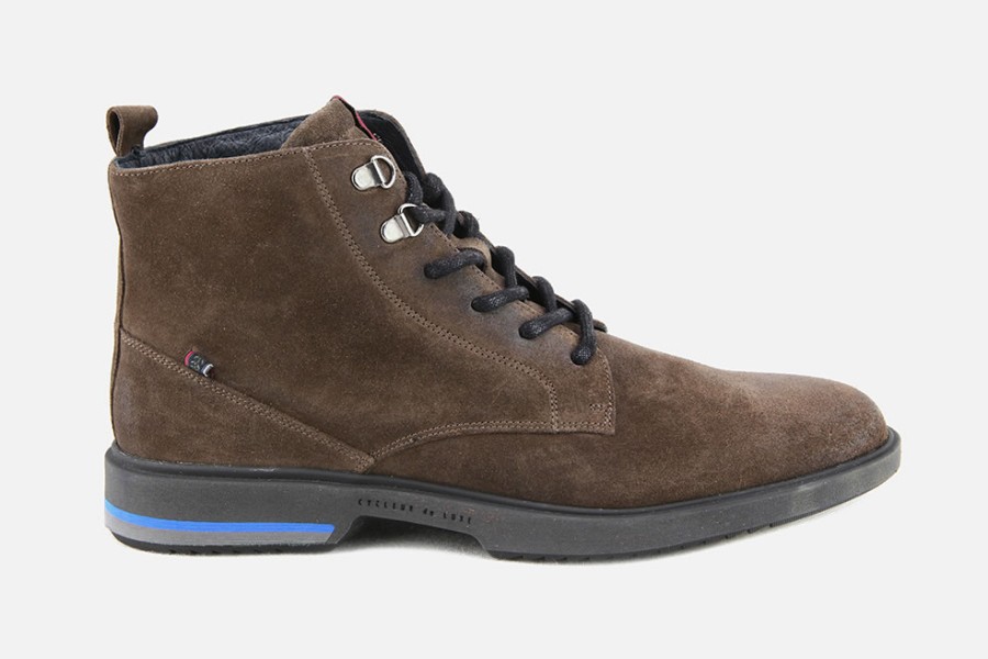 Men Cycleur de Luxe | Cycleur De Luxe - Bryan Mid Choco Lace-Up Boots On Labotte