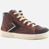 Boys Romagnoli | Romagnoli - Nino Bordeaux Noir Lace-Up Boots On Labotte