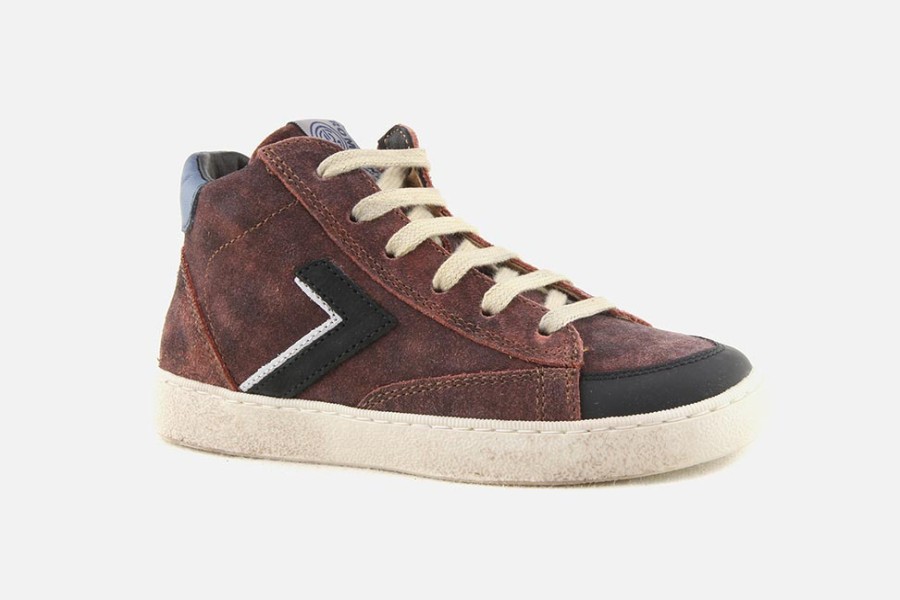 Boys Romagnoli | Romagnoli - Nino Bordeaux Noir Lace-Up Boots On Labotte
