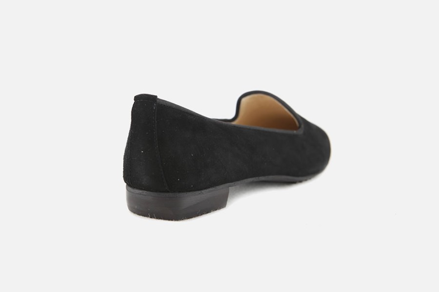 Women Brunate | Brunate - Bingo Daim Noir Loafers On Labotte