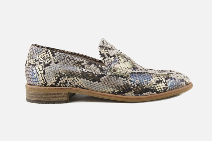 Women Muratti | Muratti - Renault Snake Ciel Multi Loafers On Labotte