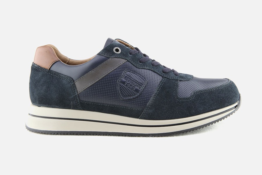 Men Mephisto | Mephisto - Greg Bleu Sneakers On Labotte
