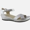 Women Brunate | Brunate - Brandy Metallic Silver Sandals On Labotte