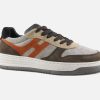 Men Hogan | Hogan - Hogan H630 Brown Taupe Rust Sneakers On Labotte