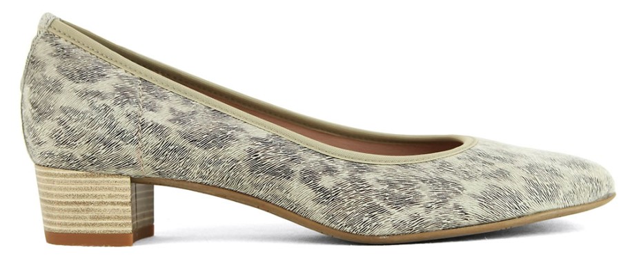 Women La Botte Chantilly | La Botte Chantilly - Valse Beige Imprime Pumps On Labotte