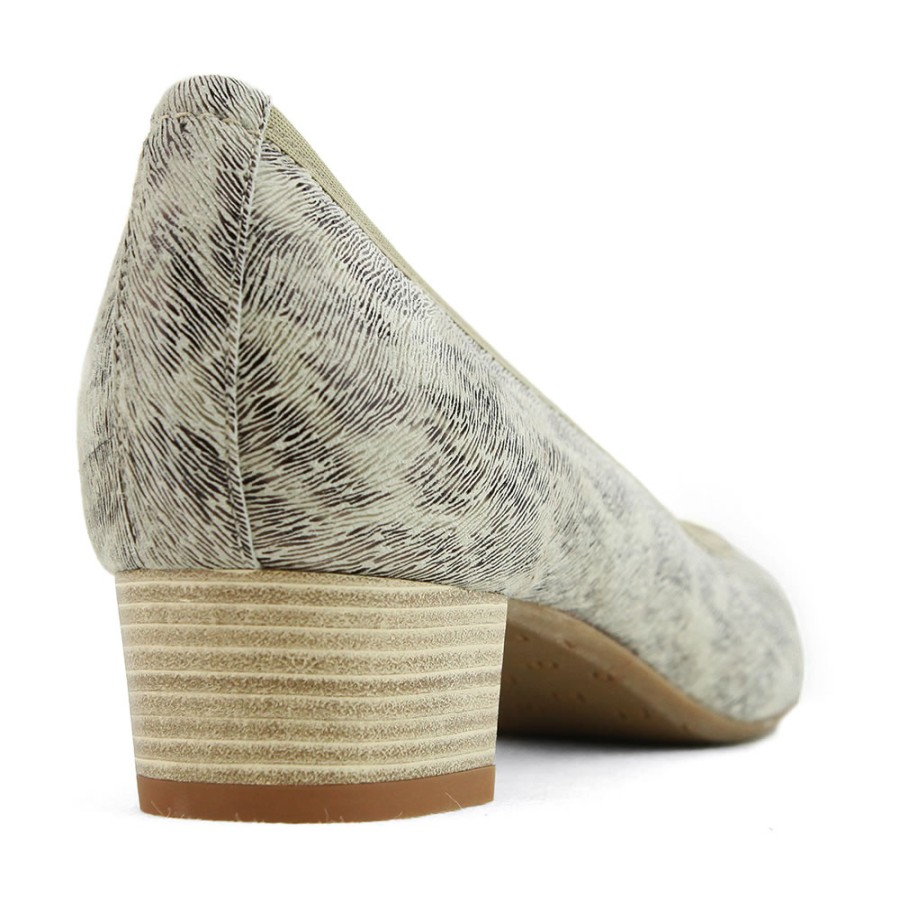 Women La Botte Chantilly | La Botte Chantilly - Valse Beige Imprime Pumps On Labotte