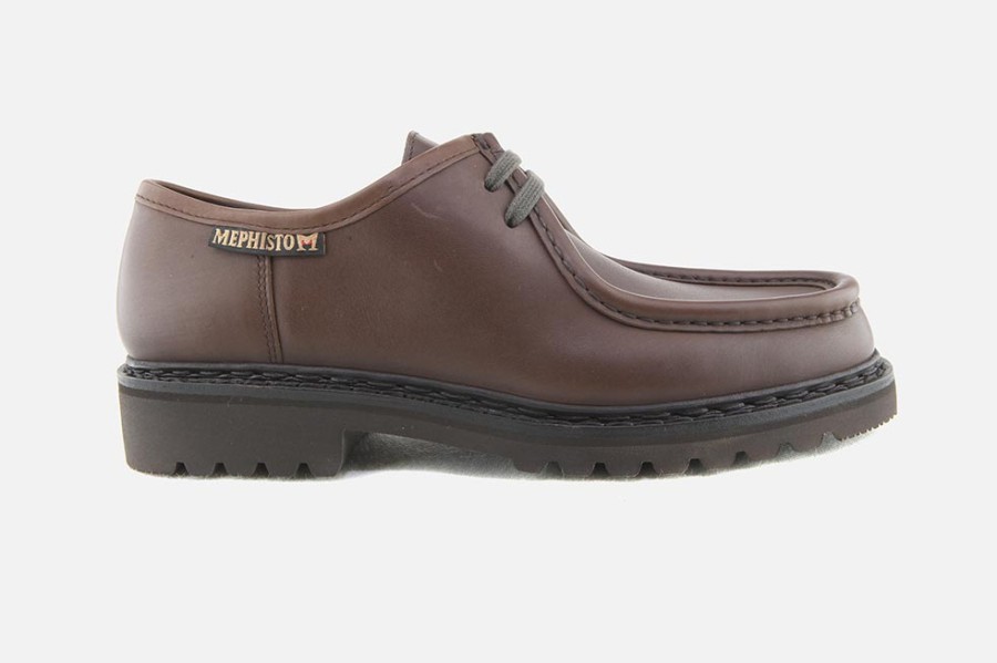 Men Mephisto | Mephisto - Peppo Dark Brown Derbies On Labotte