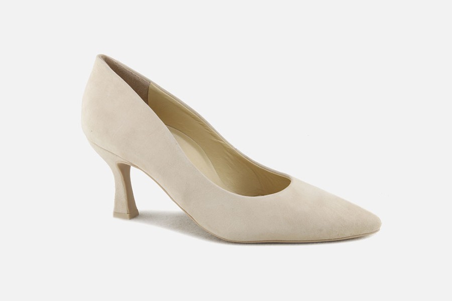 Women Paul Green | Paul Green - Primerose Daim Beige Pumps On Labotte