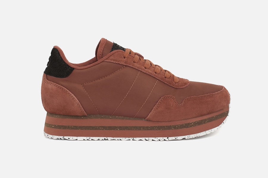 Women Woden | Woden - Nora Plateau Rust Sneakers On Labotte