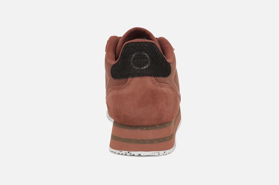 Women Woden | Woden - Nora Plateau Rust Sneakers On Labotte