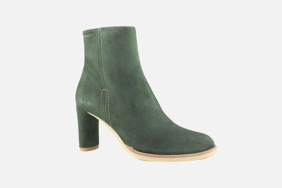 Women Jhay | Jhay - Virevolte Daim Vert Ankle Boots On Labotte