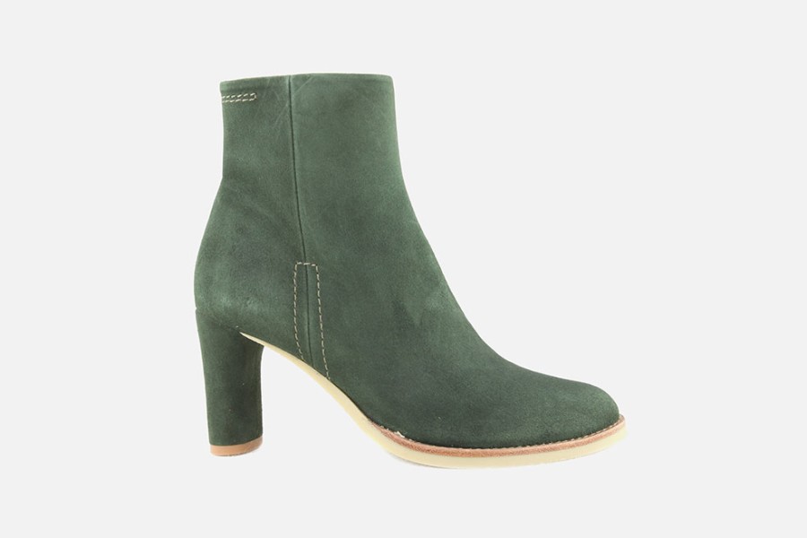 Women Jhay | Jhay - Virevolte Daim Vert Ankle Boots On Labotte