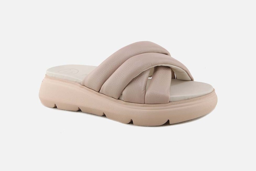 Women Paul Green | Paul Green - Paloma Cross Blush Sandals On Labotte