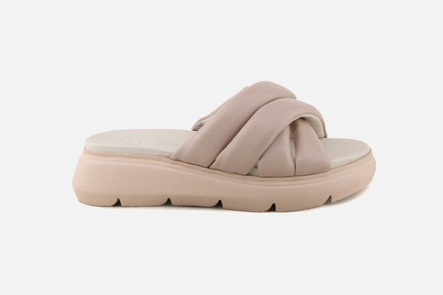 Women Paul Green | Paul Green - Paloma Cross Blush Sandals On Labotte