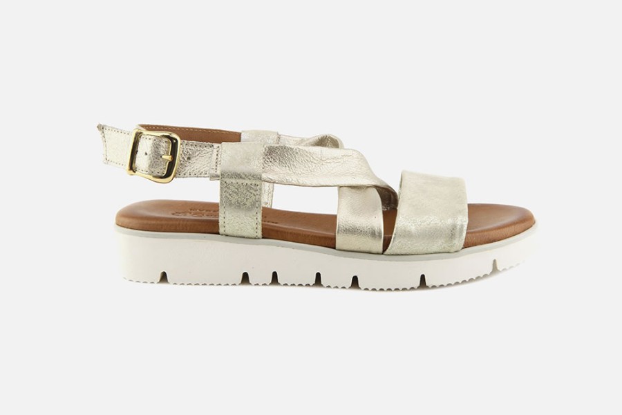 Women Le Gatte Collection | Le Gatte Collection - Pescara Platine Sandals On Labotte
