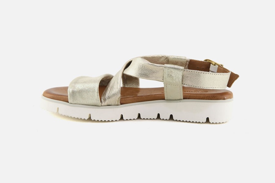 Women Le Gatte Collection | Le Gatte Collection - Pescara Platine Sandals On Labotte