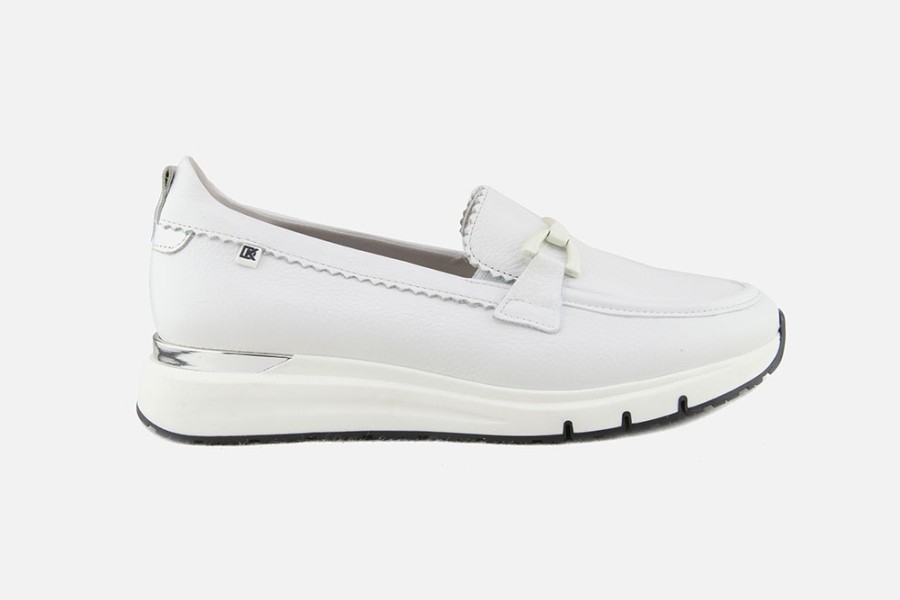 Women Dorking | Dorking - Cascade Moc Blanc Loafers On Labotte