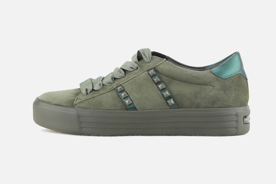 Women Kennel & Schmenger | Kennel & Schmenger - Suede D Kaki Sneakers On Labotte