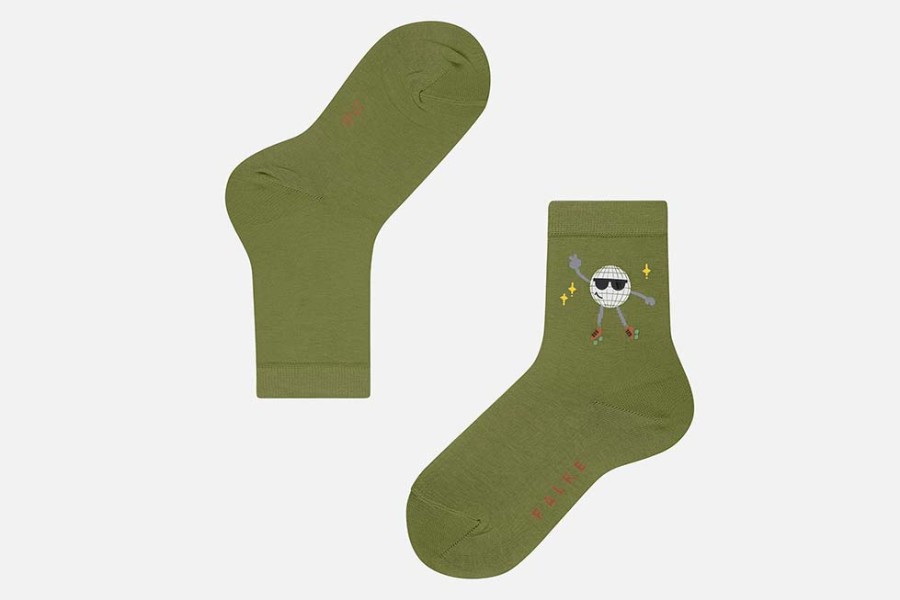 Boys Falke | Falke - Disco Vert Socks On Labotte