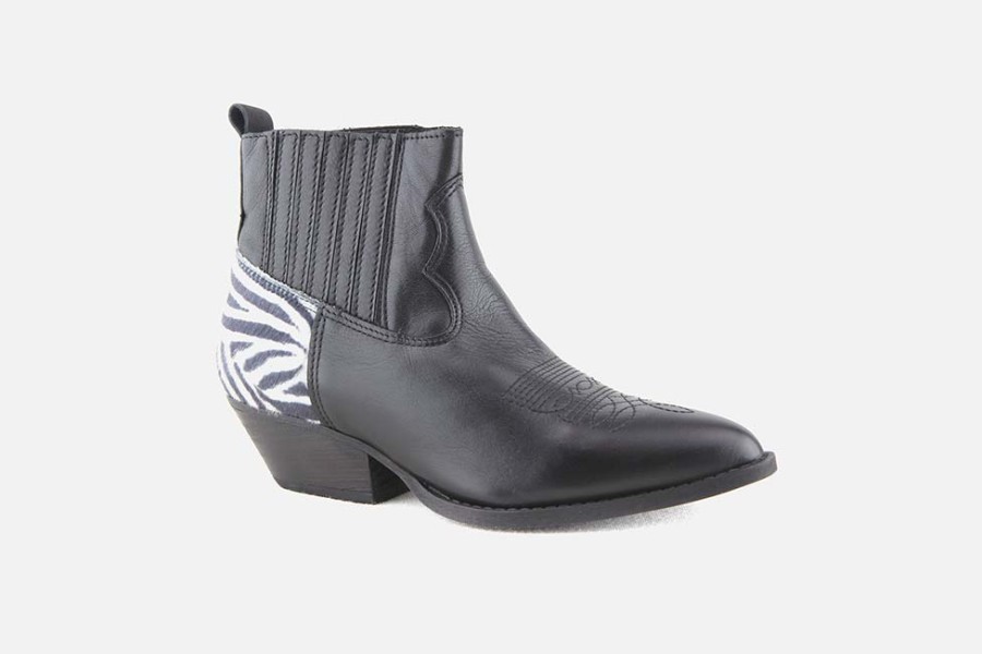 Women Felmini | Felmini - Laxen Black Ankle Boots On Labotte